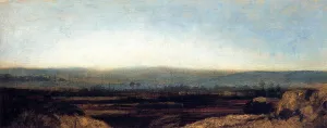 Panoramic Landscape on the Outskirts of Paris Oil painting by Pierre Etienne Theodore Rousseau