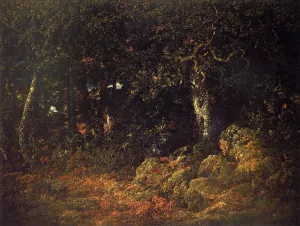 The Oak in the Rocks by Pierre Etienne Theodore Rousseau - Oil Painting Reproduction