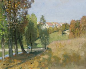 Automne by Pierre-Eugene Montezin Oil Painting