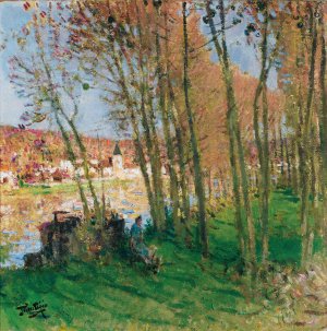 Bord De L'eau by Pierre-Eugene Montezin Oil Painting