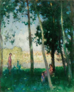 Femmes Au Bord De L'eau by Pierre-Eugene Montezin Oil Painting
