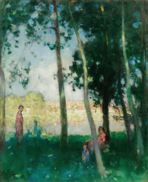 Femmes Au Bord De L'eau by Pierre-Eugene Montezin Oil Painting