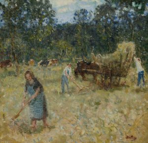 Fenaison by Pierre-Eugene Montezin Oil Painting