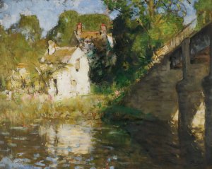 Le Pont by Pierre-Eugene Montezin Oil Painting