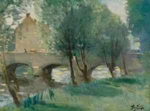 Le Pont by Pierre-Eugene Montezin Oil Painting
