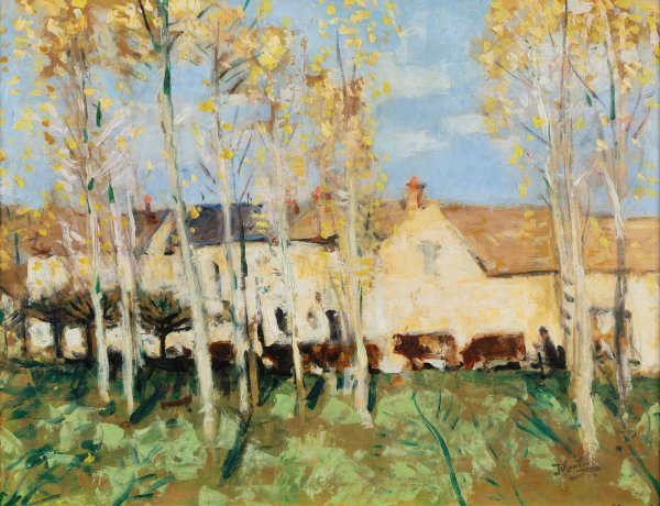 Main Product Photo of Misy Sur Yonne Painting by Pierre-Eugene Montezin