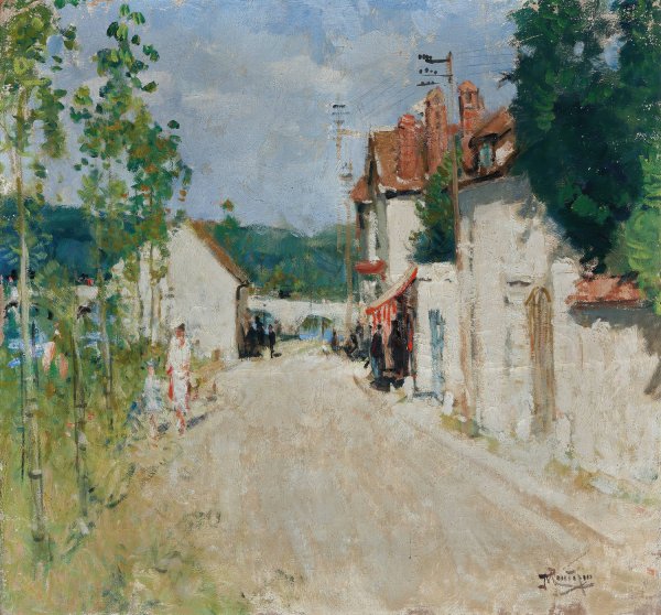 Main Product Photo of Rue De Village Painting by Pierre-Eugene Montezin