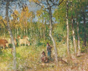 Scene De Campagne by Pierre-Eugene Montezin Oil Painting