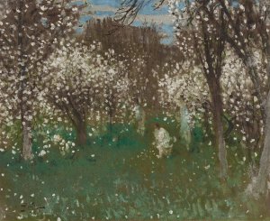Verger en fleurs by Pierre-Eugene Montezin Oil Painting
