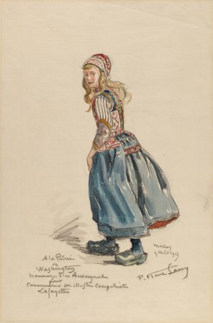 Peasant Girl by Pierre Franc Lamy Oil Painting