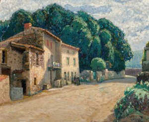La village St Morrillon by Pierre Gaston Rigaud Oil Painting
