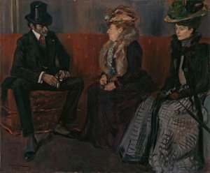 La presentation by Pierre Georges Jeanniot Oil Painting