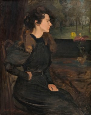 Portrait de Marcelle Jeanniot a quinze ans by Pierre Georges Jeanniot Oil Painting
