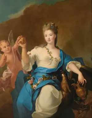 Portrait of the Princess de Beauvau-Craon, probably Anne-Marguerite-Gabrielle by Pierre Gobert Et Atelier Oil Painting