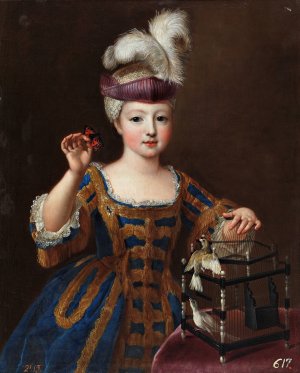 Nina Con Una Jaula by Pierre Gobert Oil Painting