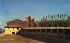 Buildings at the Southwest End of the Palatine by Pierre-Henri De Valenciennes Oil Painting