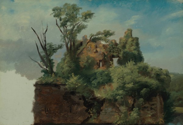Main Product Photo of Landscape with Ruins  Painting by Pierre-Henri De Valenciennes