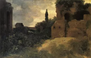 Roman Ruins at the Villa Farnese painting by Pierre-Henri De Valenciennes