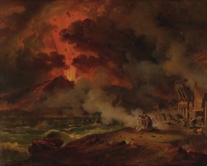 The Destruction Of Pompeii by Pierre-Henri De Valenciennes Oil Painting