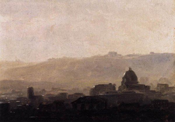 Main Product Photo of View of Rome in the Morning Painting by Pierre-Henri De Valenciennes