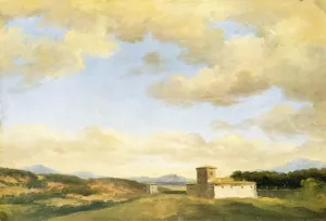 Villa Near Rome by Pierre-Henri De Valenciennes Oil Painting