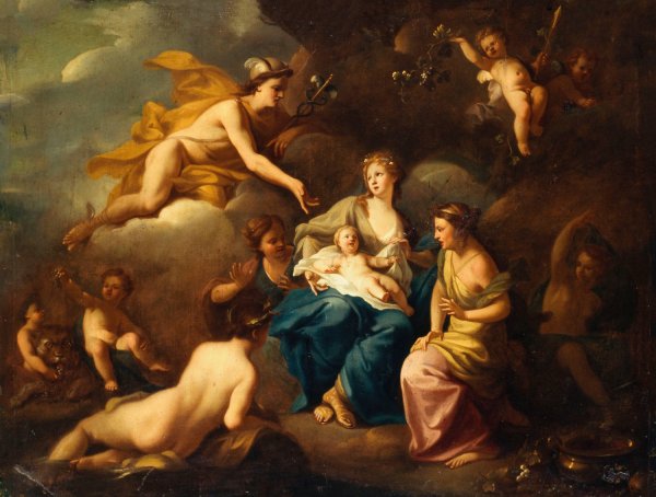 Main Product Photo of La Naissance de Bacchus  Painting by Pierre-Jacques Cazes