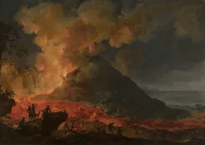 Eruption of Vesuvius by Pierre-Jacques Volaire Oil Painting