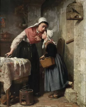 The Errand by Pierre Jean Edmond Castan Oil Painting