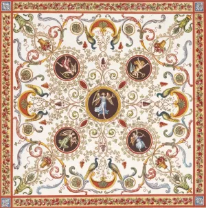 Oranmento nella volta del sepolcro superiore. by Pierre-Jean Mariette Oil Painting