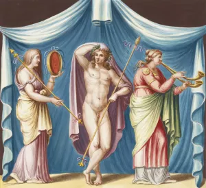 Pittura anticha, trovata l'anno 1668, nella casa di Tito Oil painting by Pierre-Jean Mariette