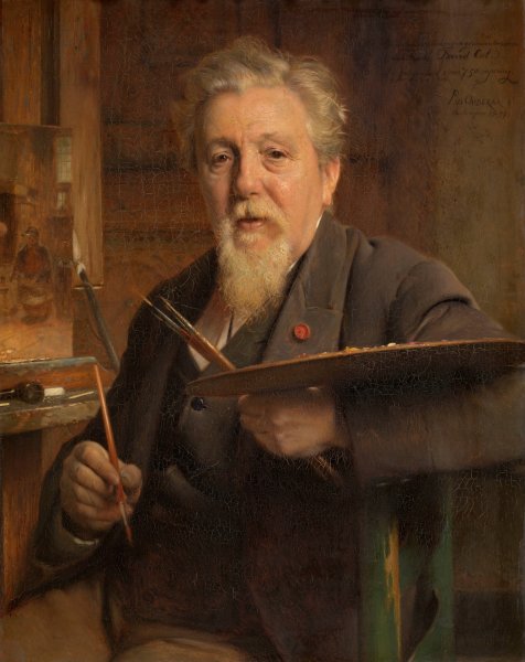 Main Product Photo of The Painter Jan David Col  Painting by Pierre Jean Van Der Ouderaa