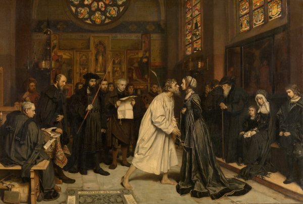 Main Product Photo of The Settlement  Painting by Pierre Jean Van Der Ouderaa