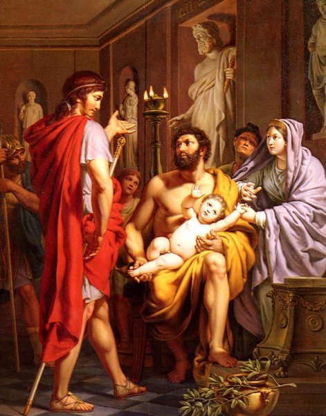 Themistocle, Banni D'Athenes, Se Rend Suppliant Chez Admete, Roi Des Molosses by Pierre Joseph Francois - Hand-Painted Oil Painting Reproduction