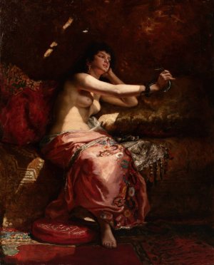 The Death of Cleopatra by Pierre-Joseph Mousset Oil Painting
