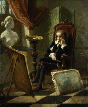 De jonge schilder by Pierre Joseph Toussaint Oil Painting