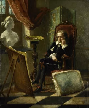 De jonge schilder by Pierre Joseph Toussaint Oil Painting