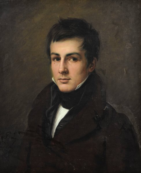 Portrait Of Edouard Bertin  by Pierre-Louis De Laval - Hand-Painted Oil Painting Reproduction