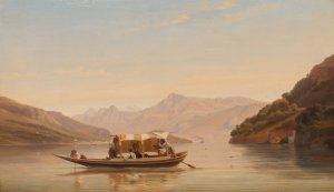 Lake Como by Pierre Louis Dubourcq Oil Painting