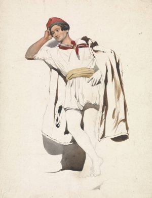 Staande jongeman by Pierre Louis Dubourcq Oil Painting