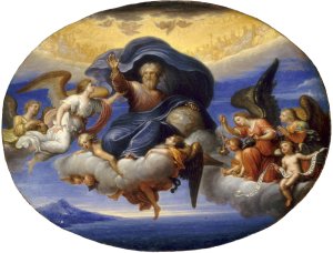 God the Father Oil painting by Pierre Mignard I