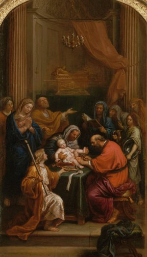 La Circoncision by Pierre Mignard Oil Painting