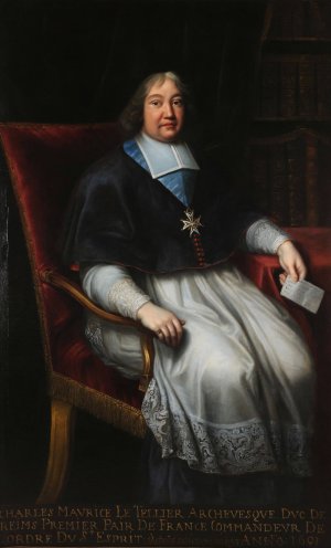Monseigneur Charles-Maurice Le Tellier by Pierre Mignard Oil Painting