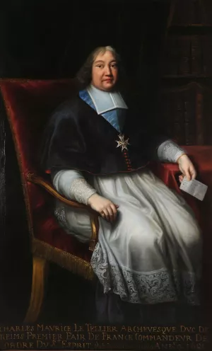 Monseigneur Charles-Maurice Le Tellier by Pierre Mignard Oil Painting