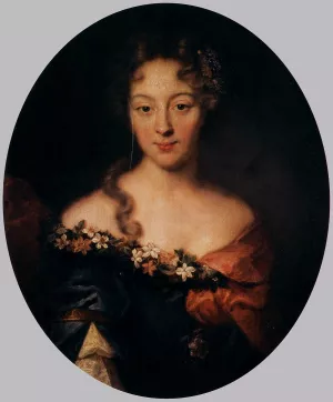 Portrait of Francoise-Marguerite, Countess of Grignan by Pierre Mignard - Oil Painting Reproduction