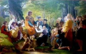 Saint-Louis Justice Sous le Ch?ne by Pierre-Narcisse Guerin - Oil Painting Reproduction