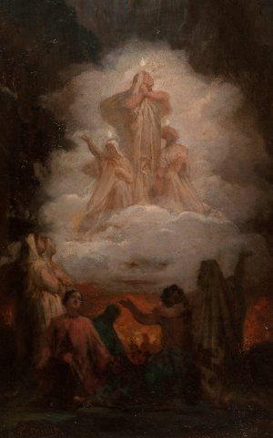 Les ames du Purgatoire by Pierre-Nicolas Brisset Oil Painting