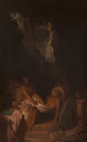 The Entombment by Pierre-Nicolas Brisset Oil Painting