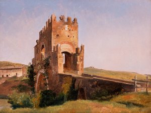 View of the Ponte Nomentano by Pierre-Nicolas Brisset Oil Painting