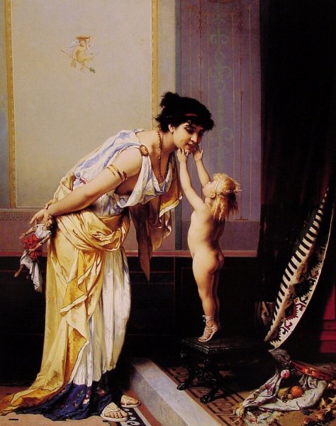 Main Product Photo of A Warm Exchange Painting by Pierre Oliver Joseph Coomans