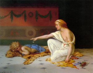 An Afternoon's Amusement by Pierre Oliver Joseph Coomans Oil Painting